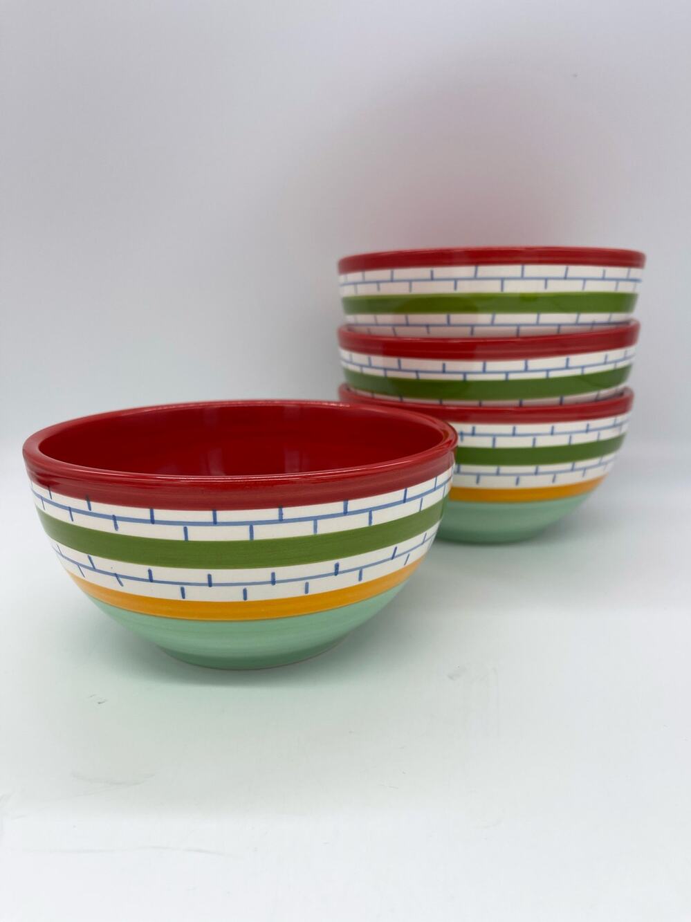 Studio California Laurie Gates Colorful Bowls Set of 4